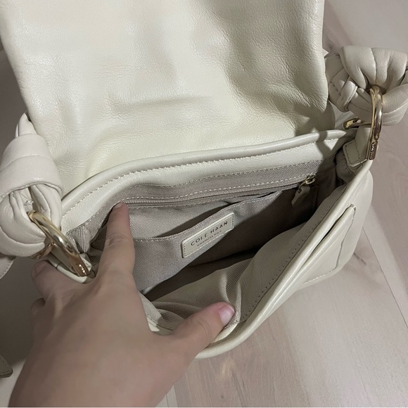 Cole Haan Quilted Shoulder Bag in Ivory - Picture 4 of 6